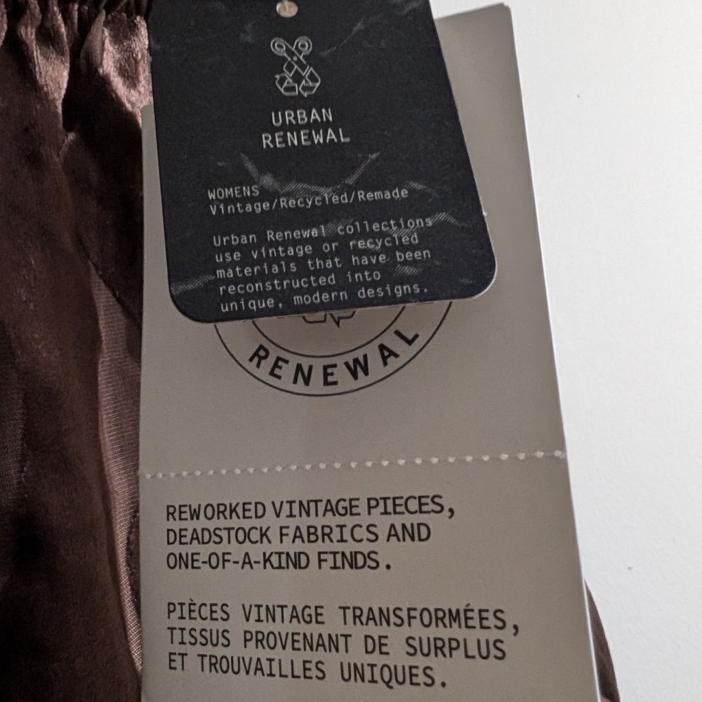Burnout wavy pattern velvet, wide leg pull up pants, brown size M New - Picture 6 of 6